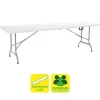 SUNGARDEN MESA DE RESINA PLEGABLE 240X74X74CM 3.5CM - COLOR BLANCO