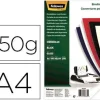 TAPA DE ENCUADERNACION FELLOWES DIN A4 CARTON BRILLO NEGRO CHROMOLUX 250 GR PACK DE 100 UNIDADES