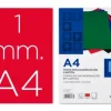 TAPA ENCUADERNACION LIDERPAPEL CARTON A4 1MM ROJA PAQUETE DE 50 UNIDADES