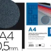TAPA ENCUADERNACION LIDERPAPEL POLIPROPILENO A4 0.5MM NEGRO OPACO PAQUETE DE 100 UNIDADES