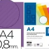TAPA ENCUADERNACION LIDERPAPEL POLIPROPILENO ONDULADO A4 0.8 MM VIOLETA PAQUETE DE 50 UNIDADES