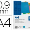TAPA ENCUADERNACION LIDERPAPEL CARTON A4 0,9MM AZUL FLUOR PAQUETE DE 50 UNIDADES