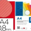TAPA ENCUADERNACION LIDERPAPEL POLIPROPILENO ONDULADO A4 0.8 MM ROJO PAQUETE DE 50 UNIDADES