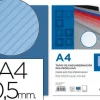 TAPA ENCUADERNACION LIDERPAPEL POLIPROPILENO RAYADO A4 0.5MM AZUL PAQUETE DE 100 UNIDADES