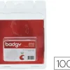 TARJETA PVC PARA IMPRESORA BADGY GROSOR 0,50 MM PACK DE 100 UNIDADES