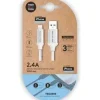 TECHONETECH CABLE USB-A MACHO A LIGHTNING MACHO 1M - RECUBIERTO DE NYLON TRENZADO