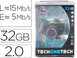 TECHONETECH CAMARA FOTOGRAFICA THE ONE MEMORIA USB 2.0 32GB (PENDRIVE)