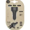 TECHONETECH CARGADOR DOBLE DE COCHE USB-A - ALTO RENDIMIENTO