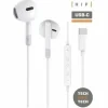 TECHONETECH EAR TECH HIP AURICULARES INTRAURALES USB-C - MICROFONO INTEGRADO - ASISTENTE VOZ - CABLE DE 1.20M