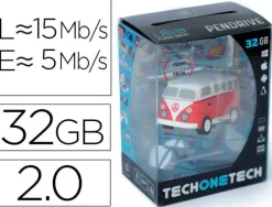 TECHONETECH HIPPIE VAN BANG CAMPER MEMORIA USB 2.0 32GB (PENDRIVE)