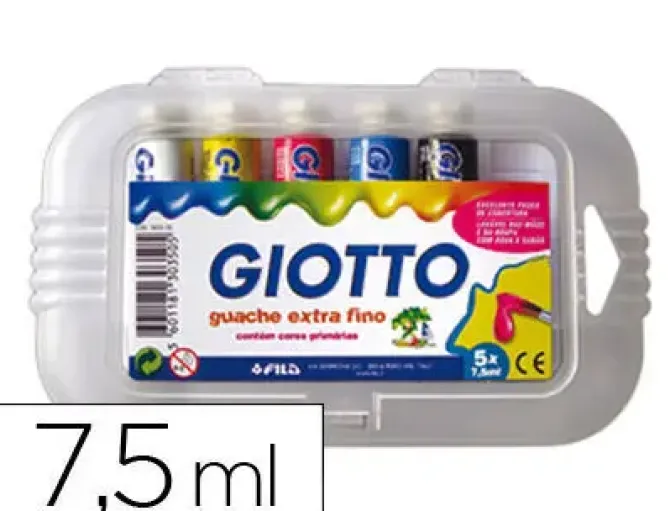 TEMPERA GIOTTO 7,5 ML 5 COLORES SURTIDOS
