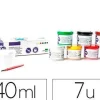 TEMPERA LIDERPAPEL ESCOLAR 40 ML 7 COLORES SURTIDOS + PINCEL