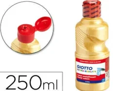 TEMPERA LIQUIDA GIOTTO ESCOLAR 250 ML METALIZADA ORO