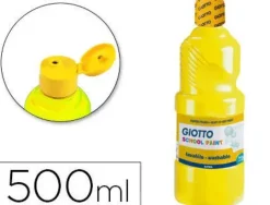 TEMPERA LIQUIDA GIOTTO ESCOLAR LAVABLE 500 ML AMARILLO