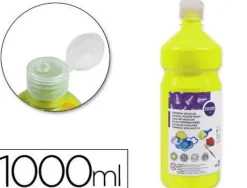 TEMPERA LIQUIDA LIDERPAPEL ESCOLAR 1000 ML AMARILLO LIMON