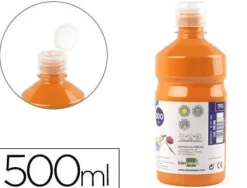 TEMPERA LIQUIDA LIDERPAPEL ESCOLAR 500 ML NARANJA