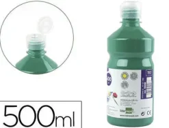 TEMPERA LIQUIDA LIDERPAPEL ESCOLAR 500 ML VERDE OSCURO