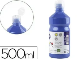 TEMPERA LIQUIDA LIDERPAPEL ESCOLAR 500 ML AZUL MARINO