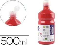 TEMPERA LIQUIDA LIDERPAPEL ESCOLAR 500 ML ROJO