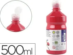 TEMPERA LIQUIDA LIDERPAPEL ESCOLAR 500 ML ROJO ESCARLATA