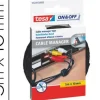 TESA ON & OFF CABLE MANAGER PACK DE TIRA DE VELCRO 5M X 10MM - PARA ORGANIZAR CABLES - COLOR NEGRO