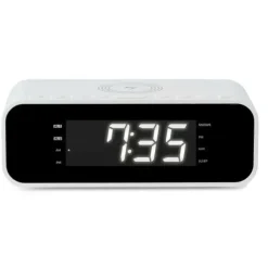 THOMSON CR221I RADIO RELOJ DESPERTADOR - CARGADOR INDUCCION - USB - DOBLE ALARMA - COLOR BLANCO