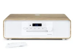 THOMSON MIC300IBT MICRO CADENA 60W BLUETOOTH 5.0 - REPRODUCTOR DE CD, RADIO FM, REPRODUCTOR USB (MP3) - FUNCION DE CARGA INALMBRICA - MANDO A DISTANCIA - COLOR MADERA/BLANCO