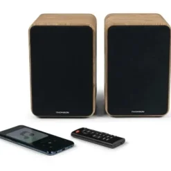 THOMSON WS602DUO ALTAVOCES 100W BLUETOOTH 5.0 - ENTRADA RCA, OPTICA - MANDO A DISTANCIA - COLOR MADERA