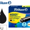 TINTA PARA PLUMAS PELIKAN NEGRA -CAJA 6 CARTUCHOS