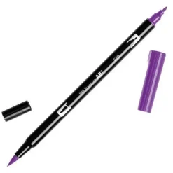 TOMBOW ABT ROTULADOR 676 DOBLE PUNTA PINCEL Y PUNTA FINA 0,8MM COLOR 676 MORADO REAL