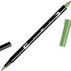 TOMBOW ABT ROTULADOR 158 DOBLE PUNTA PINCEL Y PUNTA FINA 0,8MM COLOR 158 VERDE ACEITUNA OSUCRO
