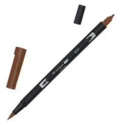TOMBOW ABT ROTULADOR 899 DOBLE PUNTA PINCEL Y PUNTA FINA 0,8MM COLOR 899 MARRON MADERA ROJA
