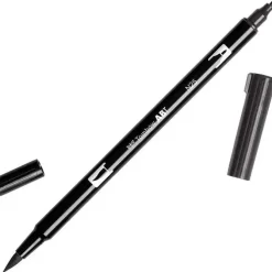 TOMBOW ABT ROTULADOR N15 DOBLE PUNTA PINCEL Y PUNTA FINA 0,8MM COLOR N25 NEGRO BRILLANTE