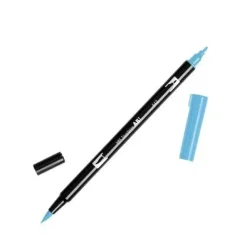 TOMBOW ROTULADOR 443 DOBLE PUNTA PINCEL Y PUNTA FINA 0,8MM COLOR 443 AZUL TURQUESA