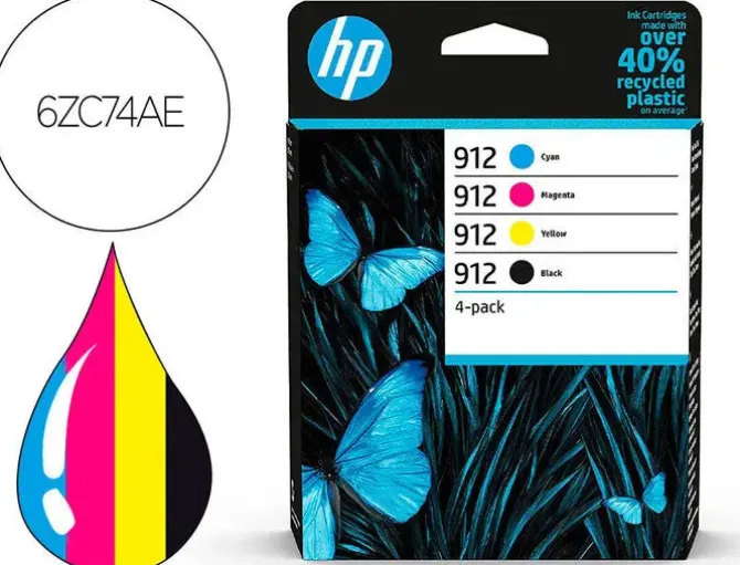 TONER HP 912 -6ZC74AE MULTI PACK NEGRO / CIAN / MAGENTA / AMARILLO