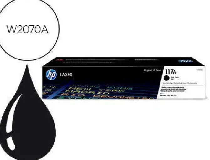 TONER HP 117A LASER COLOR 150A / 150NW / 178NW / 178NWG / 179FNW NEGRO 1000 PAGINAS