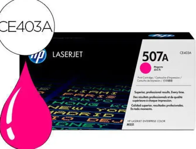 TONER HP 507A LASERJET M551/M570/PRO 500 MAGENTA 6000 PAG
