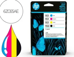TONER HP 950BK/951- 6ZC65AE MULTIPACK NEGRO/ CIAN / MAGENTA / AMARILLO