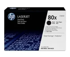 TONER HP CF280X Nº80XD LASERJET PRO M401 / M425 NEGRO 6.900 PÁG. (PACK 2 UD.)