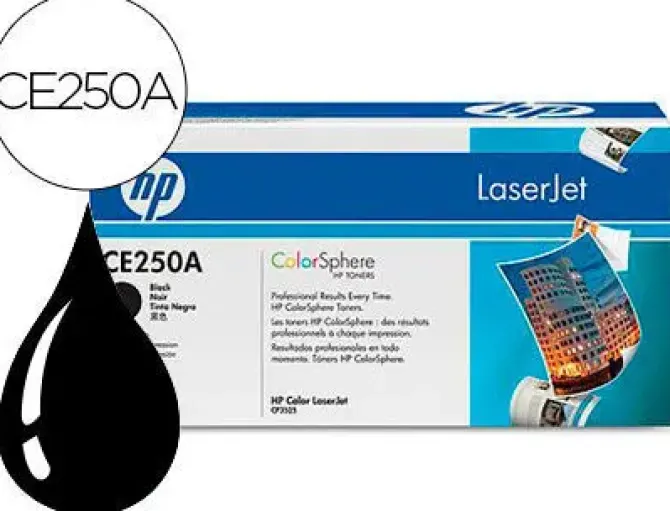 TONER HP LASERJET COLOR CP3525 NEGRO 5.000 PAG