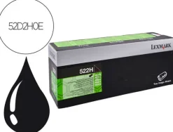 TONER LEXMARK LASER 522HE / 52D2H0E / CX725DE / CS720DE / CS725DE NEGRO 25000 PAGINAS