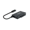 TOOQ ADAPTADOR USB 3.0 USB-C A SATA PARA DISCOS DUROS DE 2.5? Y 3.5? CON ALIMENTADOR - COLOR NEGRO