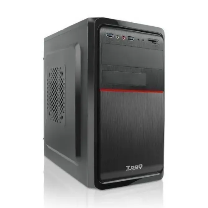 TOOQ CAJA MINI TORRE MICRO ATX - FUENTE DE ALIMENTACION 500W - 4X HDD3,5 + 1X SDD2,5 + 1X HDD5.25 - 2X USB 3.0, SD Y MICRO SD - COLOR NEGRO