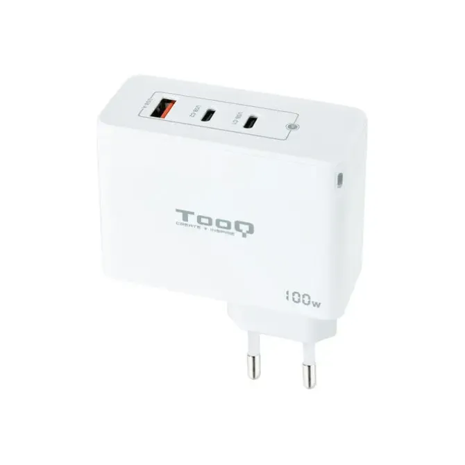 TOOQ CARGADOR DE PARED GAN 2XUSB-C/PD + USB-A/QC 100W