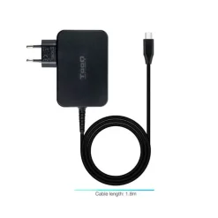 TOOQ CARGADOR DE PORTATIL GAN USB-C/PD 3.0 90W - CABLE DE 1.80M - COLOR NEGRO