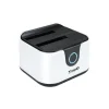 TOOQ DOCKING STATION USB 3.0 - HDD/SSD 2.5, 3.5 SATA I,II,III - BOTON DE CLONACION - COPIA DE SEGURIDAD - COLOR BLANCO/NEGRO