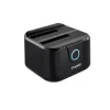 TOOQ DOCKING STATION USB 3.0 - HDD/SSD 2.5, 3.5 SATA I,II,III - BOTON DE CLONACION - COPIA DE SEGURIDAD - COLOR NEGRO