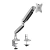 TOOQ SOPORTE DE MESA CON BRAZO ARTICULADO PARA MONITOR DE 13-32 - GIRATORIO E INCLINABLE - PISTON DE GAS - PESO MAX 9KG - VESA 100X100MM - COLOR ALUMINIO