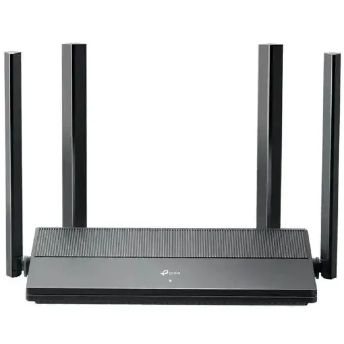 TP-LINK EX141 ROUTER INALAMBRICO AX1500 WIFI 6 DUAL BAND - 4 PUERTOS RJ-45 - MU-MIMO - WPA3 - 4 ANTENAS EXTERIORES - COLOR NEGRO