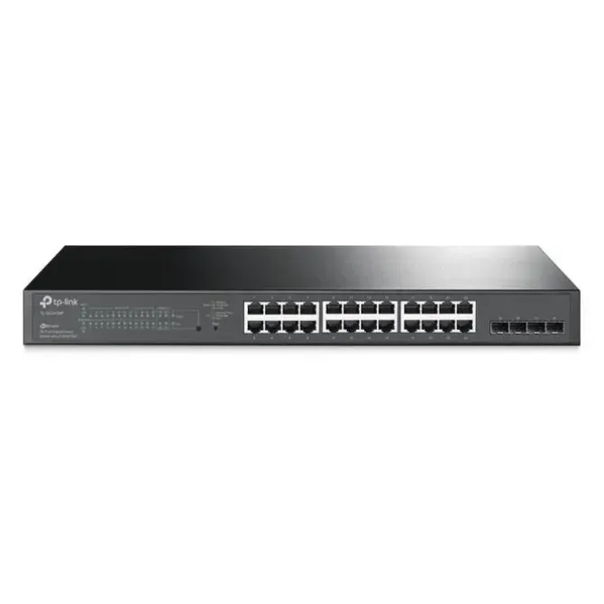 TP-LINK OMADA SWITCH SMART GIGABIT JETSTREAM - 24 PUERTOS POE+ - 4 RANURAS SFP - MONTAJE EN RACK